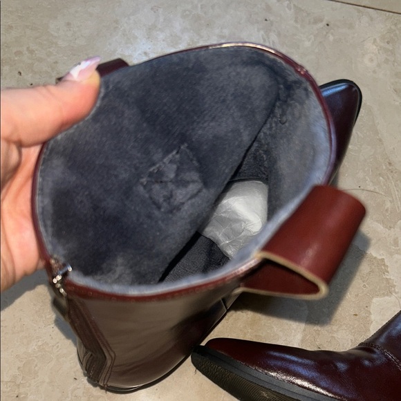 Women's Brown Leather Ankle Boots - Picture 4 of 5